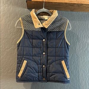 Element Women's Quilted Vest - Navy and Tan